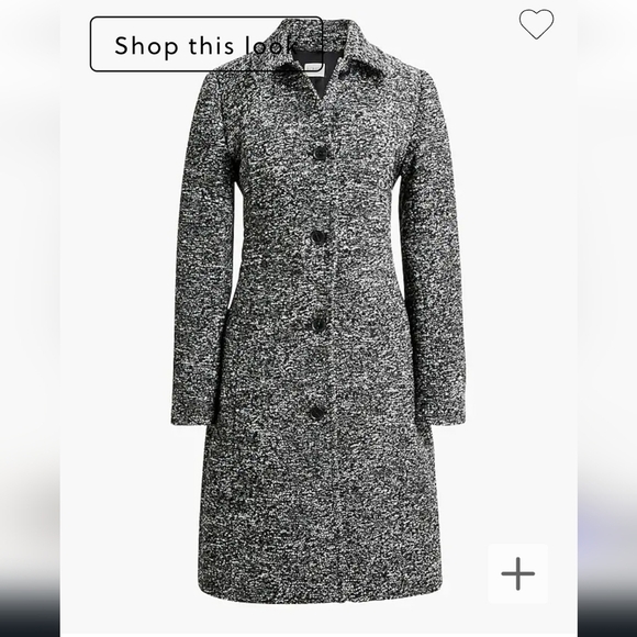 NEW J. Crew Factory Boucle Lady Day Coat Full Length Teddy Slim Winter Spring - Picture 5 of 7